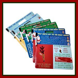 Christmas Dry Erase Activity Boards for Kids 5+ by Creatology Lot of 6-3 Designs